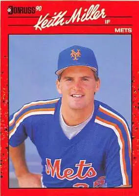 1990 Donruss #507 Keith Miller baseball card with original gloss, Mets collectible