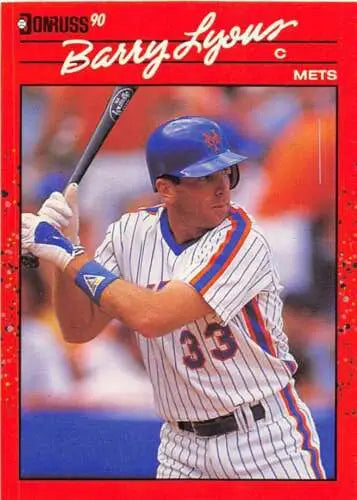 1990 Donruss #526 Barry Lyons NM-MT Mets baseball card with original gloss and appeal