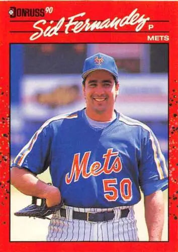 1990 Donruss #572 Sid Fernandez NM-MT Mets baseball card with original gloss