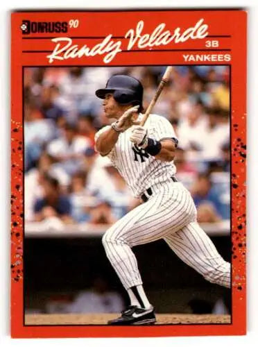 1990 Donruss #630 Randy Velarde New York Yankees Baseball Card with original gloss