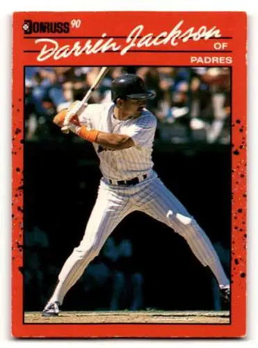 Darrin Jackson San Diego Padres 1990 Donruss baseball card with original gloss finish