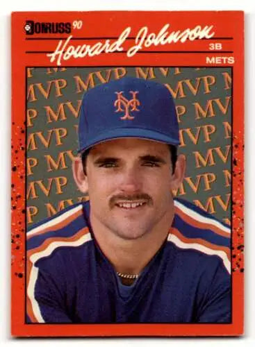 1990 Donruss Howard Johnson New York Mets baseball card with original gloss finish