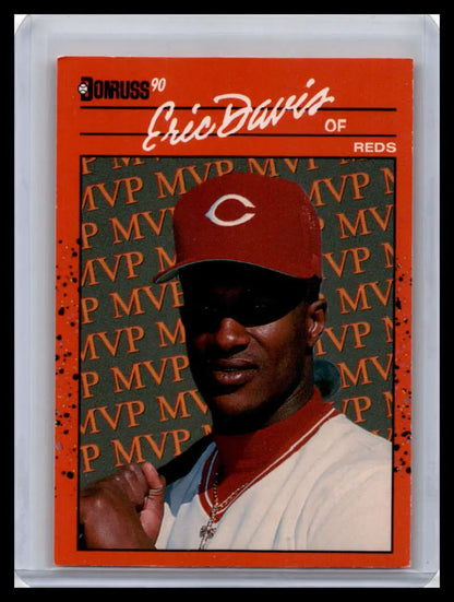 1990 Donruss BC-23 Eric Davis Baseball Card featuring Cincinnati Reds player art