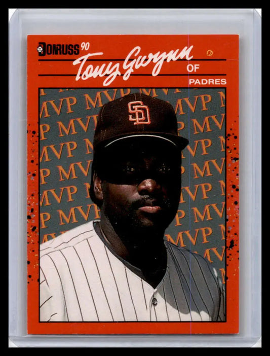 1990 Donruss Tony Gwynn baseball card featuring San Diego Padres player in NM-MT condition