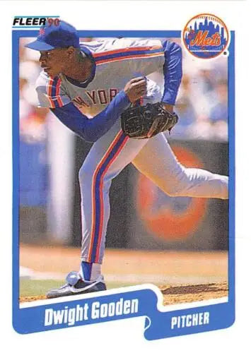 1990 Fleer #204 Dwight Gooden NM-MT baseball card with original gloss for sale