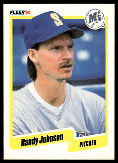 1990 Fleer #518 Randy Johnson Seattle Mariners Baseball Card EX/NM Condition