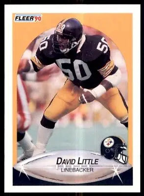 1990 Fleer David Little Pittsburgh Steelers #146 Football Trading Card Displayed