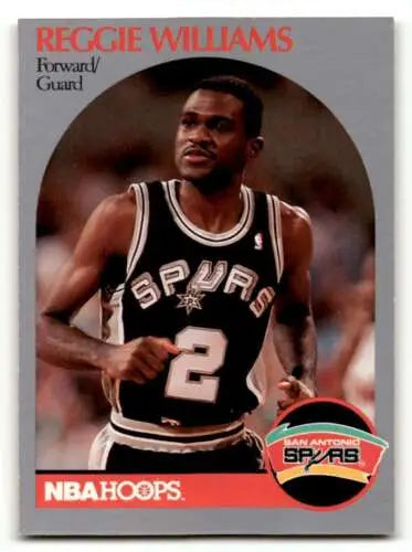 1990 Hoops #272 Reggie Williams San Antonio Spurs Basketball Card original gloss