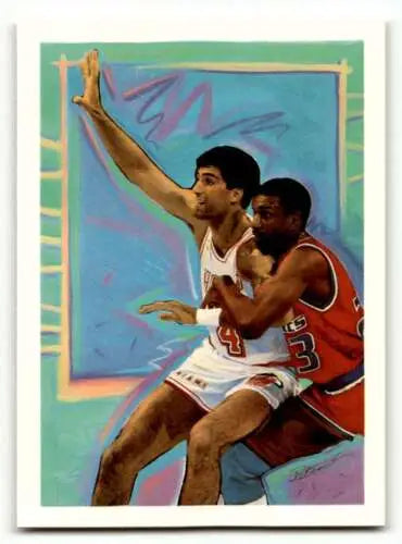 1990 Hoops #368 Rony Seikaly Miami Heat Basketball Card with original gloss finish