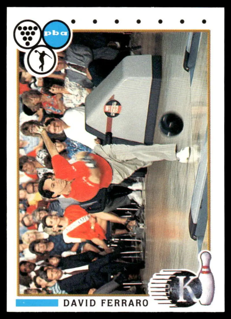 David Ferraro in action on 1990 Kingpins #26 PBA Bowling Card trading card