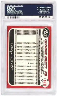 Graded George Brett baseball card from 1990 Post Cereal, PSA 3 condition