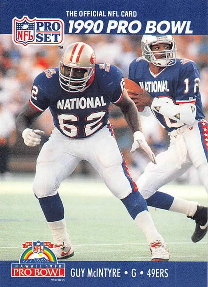 1990 Pro Set #405 Guy McIntyre San Francisco 49ers NFL Pro Bowl trading card