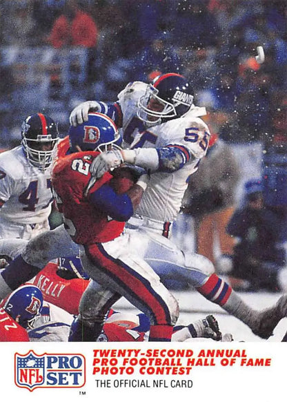 NFL trading card of Gary Reasons and Bobby Humphrey in action for New York Giants