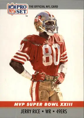 Jerry Rice 1990 Pro Set Super Bowl MVP’s #23 San Francisco 49ers NFL Football Card