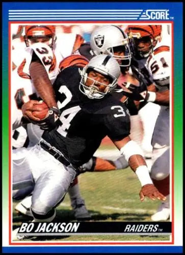 Bo Jackson football card 1990 Score #10 NM original gloss LA Raiders collectible