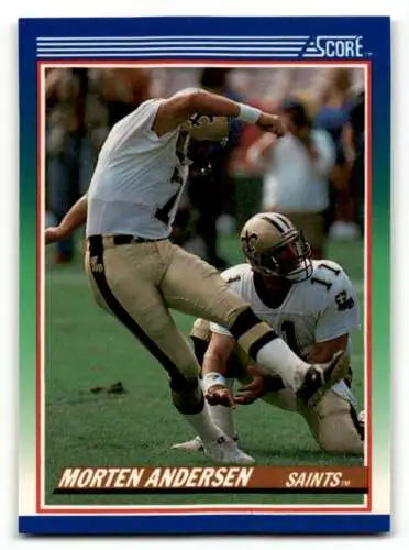 Morten Andersen 1990 Score #108 Orleans Saints football card original gloss EX 57424