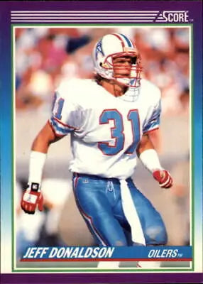 Jeff Donaldson Houston Oilers NFL football card from 1990 Score #131 NM condition