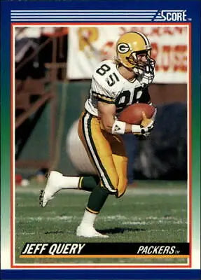 Green Bay Packers Jeff Query 1990 Score football card with player running the ball