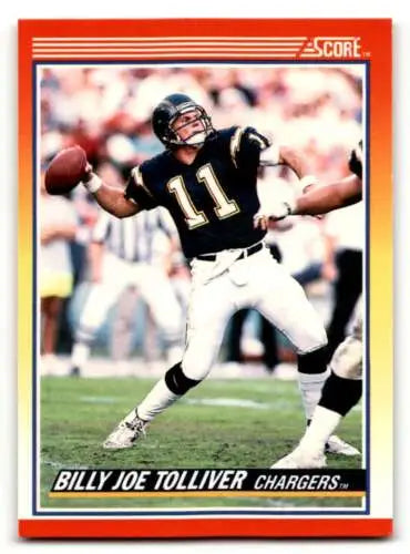 Original gloss 1990 Score #280 Billy Joe Tolliver San Diego Chargers football card