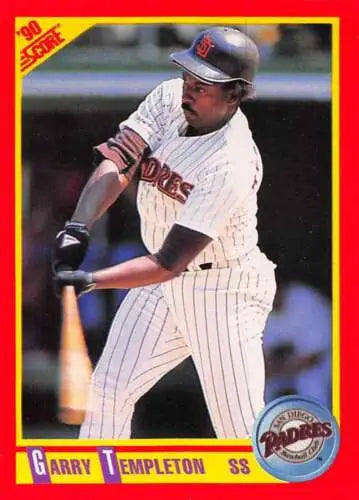 1990 Score #336 Garry Templeton baseball card with original gloss, Padres