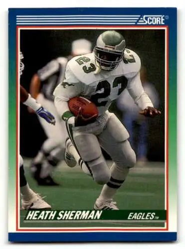 1990 Score #398 Heath Sherman Philadelphia Eagles Football Card with original gloss quality