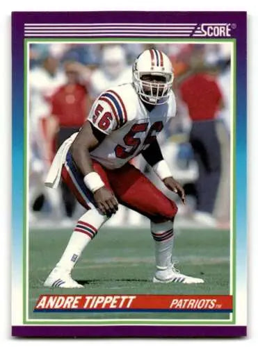 1990 Score #458 Andre Tippett New England Patriots Football Card with original gloss