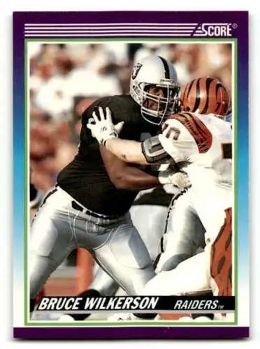 Bruce Wilkerson Los Angeles Raiders football card with original gloss finish