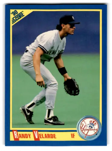 Randy Velarde baseball card 1990 Score #524 original gloss Yankees Simply Sandoval