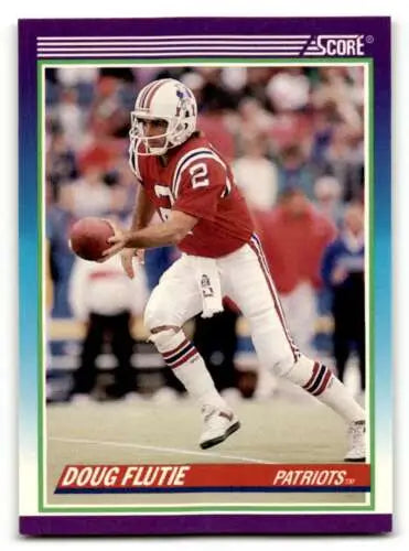 1990 Score #535 Doug Flutie New England Patriots football card with original gloss