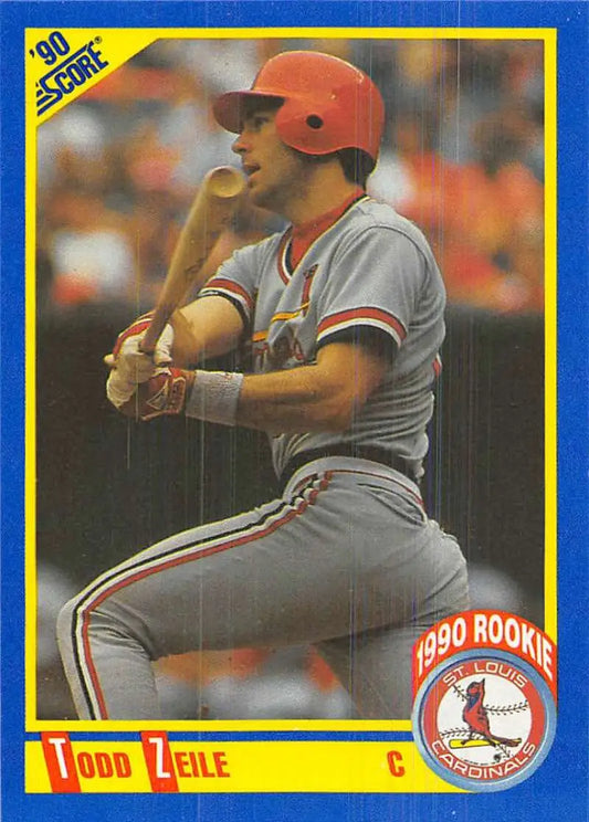 Baseball card of Todd Zeile in gray road uniform for St. Louis Cardinals