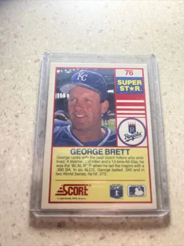 1990 Score Superstars trading card featuring George Brett HOF collectible