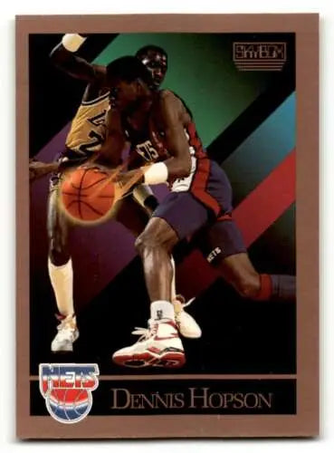 Dennis Hopson basketball card featuring original gloss for Nets basketball cards