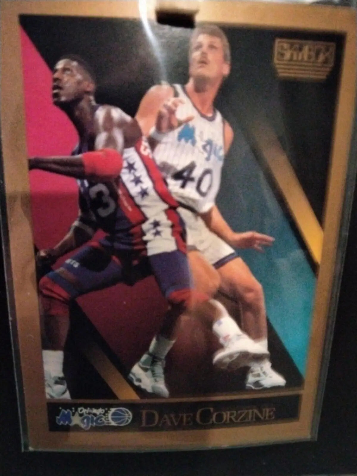 Dave Corzine trading card from 1990 SkyBox featuring Orlando Magic