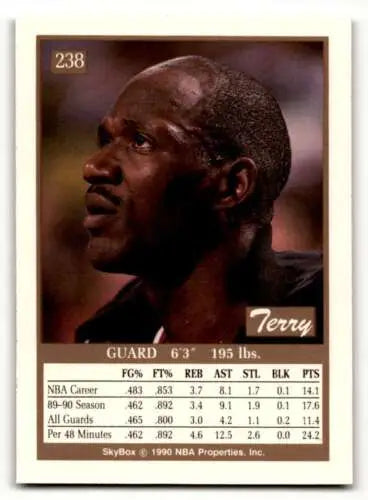 Basketball card featuring Terry Porter Portland Trail Blazers player stats original gloss