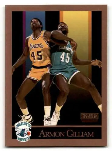 1990 SkyBox #29 Armon Gilliam Charlotte Hornets Basketball Card original gloss NM