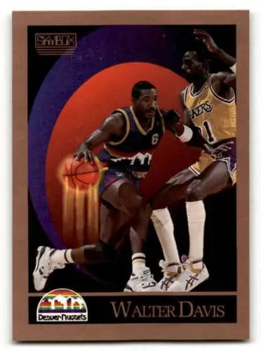 Walter Davis Denver Nuggets basketball card with original gloss from 1990 SkyBox #73