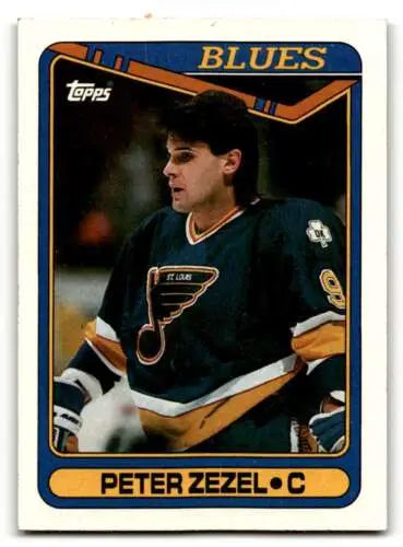 1990 Topps #15 Peter Zezel St. Louis Blues Hockey Cards with original gloss