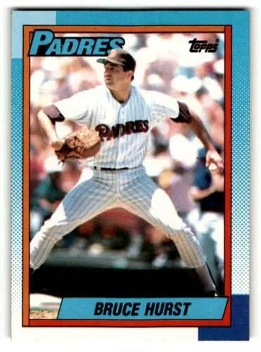 1990 Topps #315 Bruce Hurst San Diego Padres baseball card with original gloss