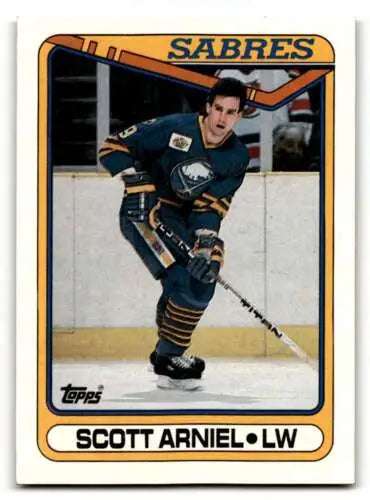 Scott Arniel Buffalo Sabres 1990 Topps #324 hockey card with original gloss finish