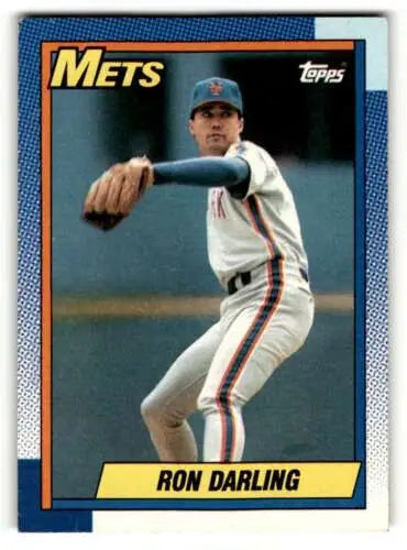 1990 Topps #330 Ron Darling New York Mets Baseball Card with original gloss quality