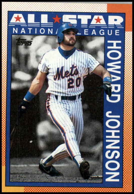 1990 Topps Howard Johnson Baseball Card of New York Mets Player in Pinstripes