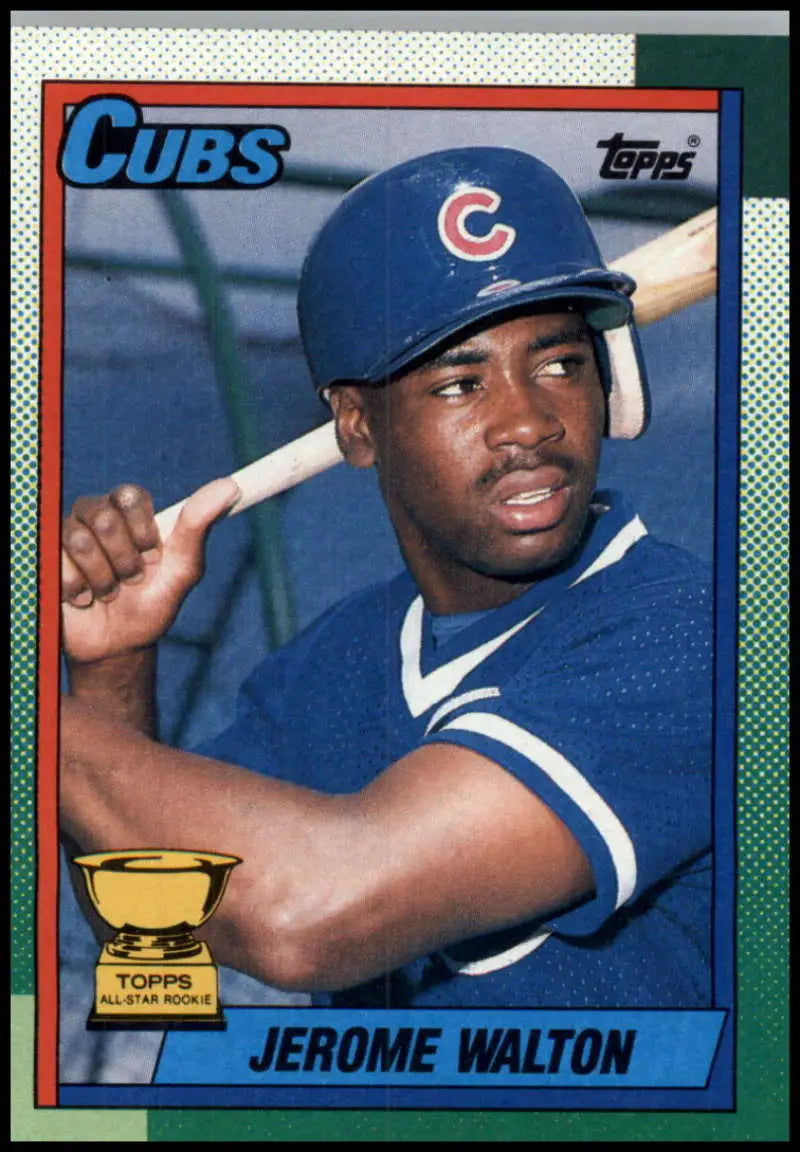 Jerome Walton in Chicago Cubs uniform, holding bat for baseball card collectible