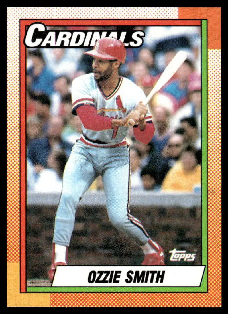 Vintage Ozzie Smith St. Louis Cardinals baseball card from 1990 Topps collection