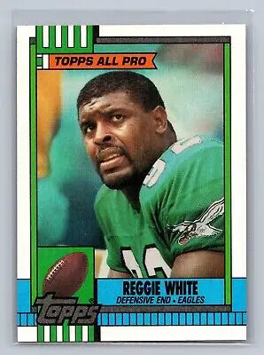 1990 Topps #86 Reggie White trading card with flat rate shipping available