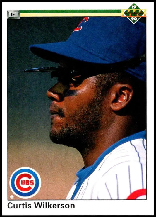 Curtis Wilkerson in Chicago Cubs uniform on 1990 Upper Deck baseball card