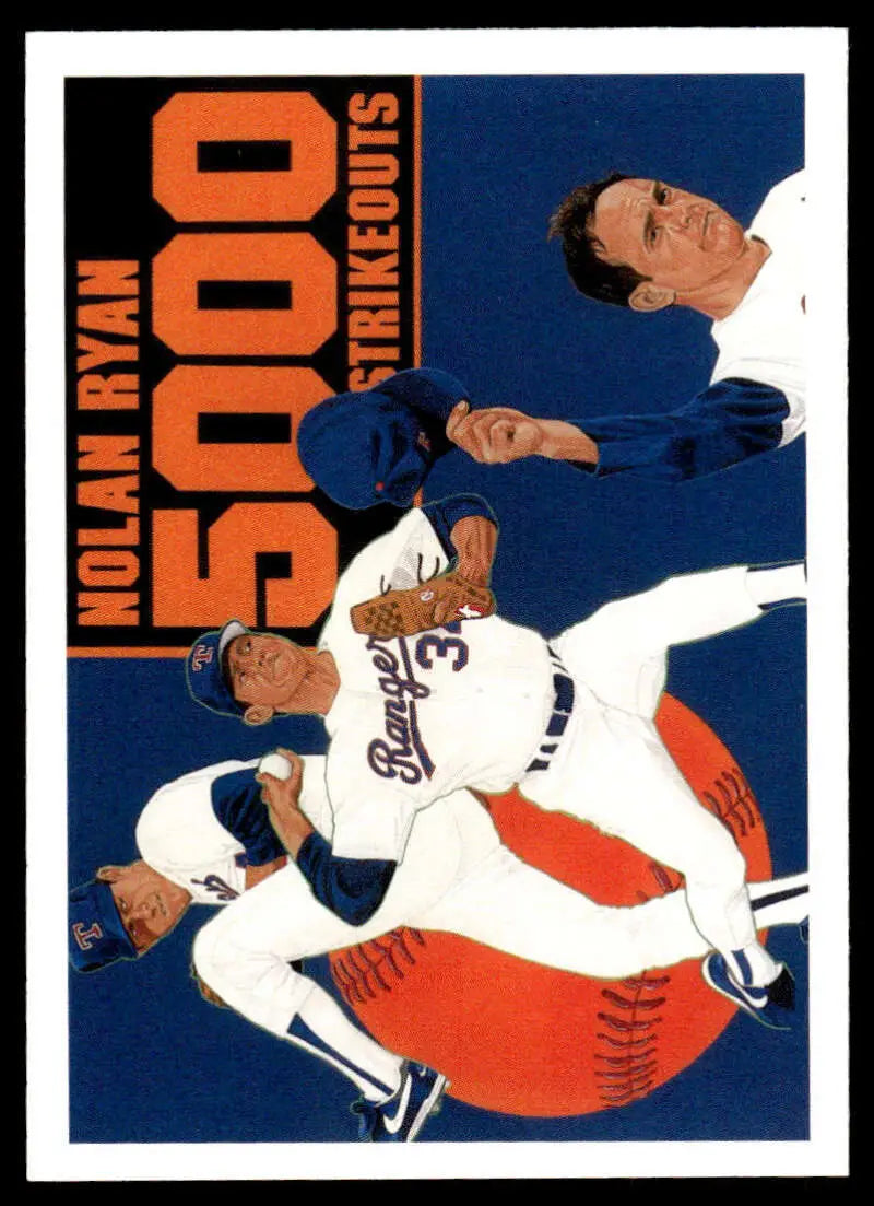 Baseball card featuring Nolan Ryan and Dodgers players with 5000 Strikeouts text