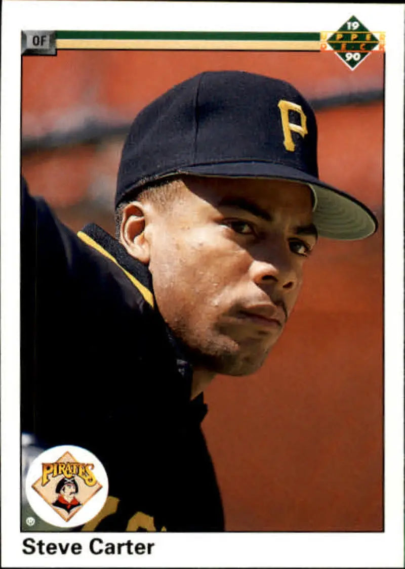 Steve Carter in Pittsburgh Pirates uniform on 1990 Upper Deck baseball card