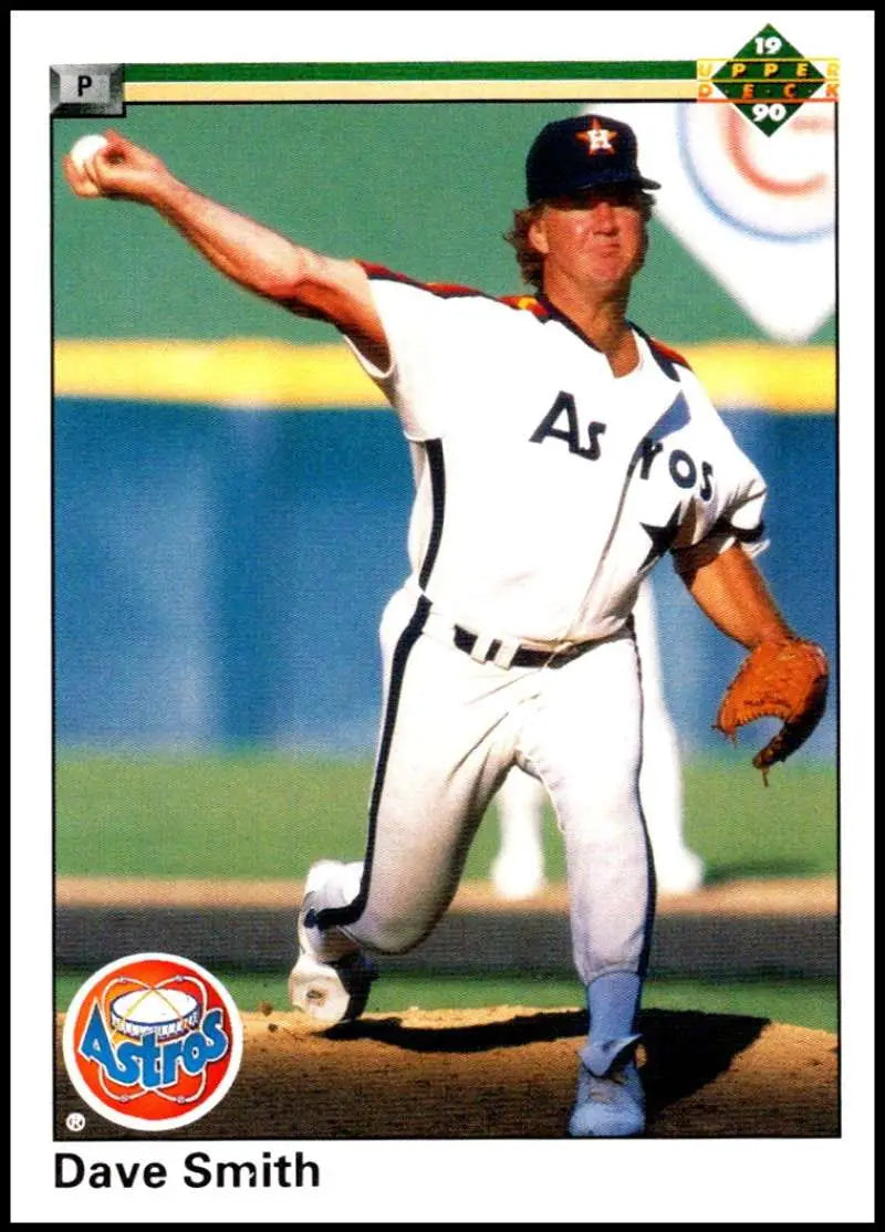 Dave Smith on the mound in Houston Astros uniform for baseball card collectors