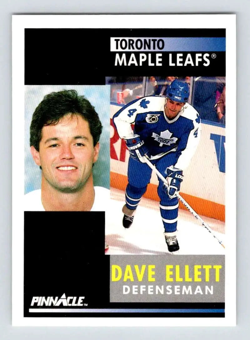 Toronto Maple Leafs hockey card of Dave Ellett in portrait and action poses