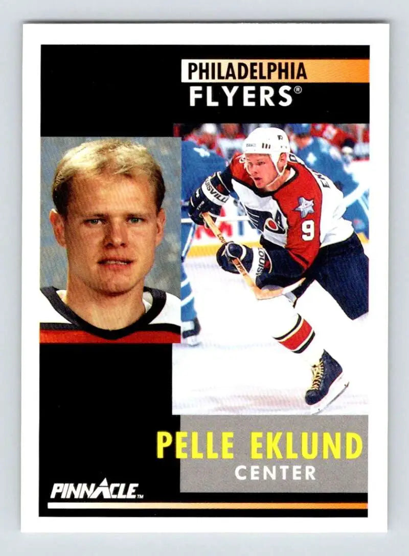 Hockey trading card of Pelle Eklund from Philadelphia Flyers featuring number 9